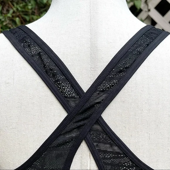 NWOT Victoria Sport “The Player” Lace Overlay Criss-cross Racerback Sports Bra - Picture 10 of 16